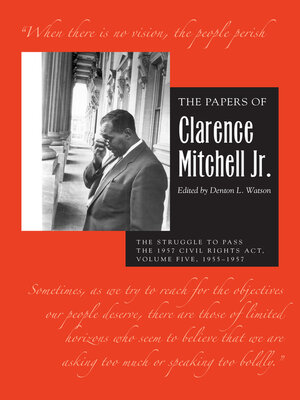 cover image of The Papers of Clarence Mitchell Jr., Volume V